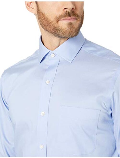 Amazon Brand - Buttoned Down Men's Classic-Fit Spread Collar Micro Twill Non-Iron Dress Shirt
