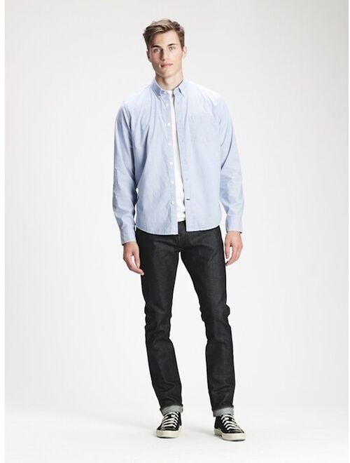 GAP Lived-In Stretch Poplin Shirt in Untucked Fit