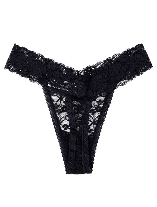 SAYFUT Women's Lace Thongs Bikini Panties Sexy Lingerie Panty G-String Underwear Set 3 Pack