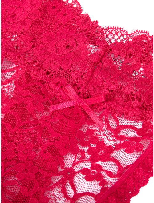 SAYFUT Women's Lace Thongs Bikini Panties Sexy Lingerie Panty G-String Underwear Set 3 Pack