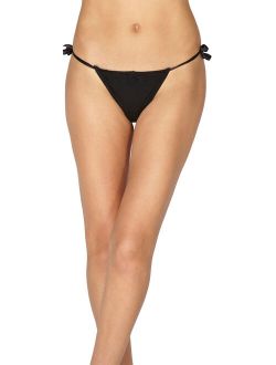 Intimo Women's Knit Thong Panty With Medallion