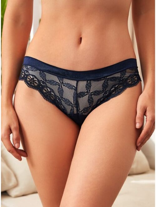 Shein Floral Lace Bow Panty