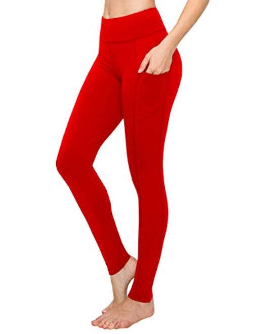 Always High Waist Compression Leggings - Premium Buttery Soft Yoga Workout Stretch Solid Pants
