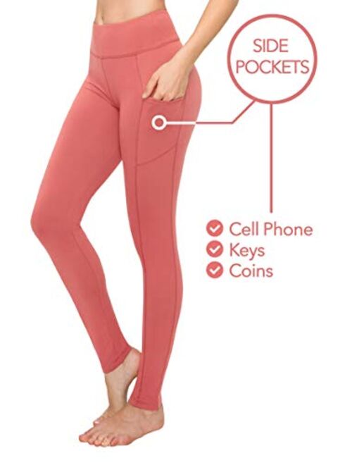 Always High Waist Compression Leggings - Premium Buttery Soft Yoga Workout Stretch Solid Pants