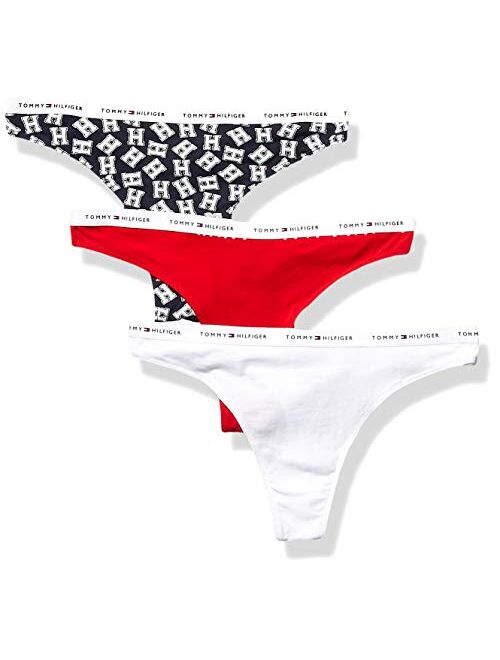 Tommy Hilfiger Women's Cotton Thong Underwear Panty, Multipack