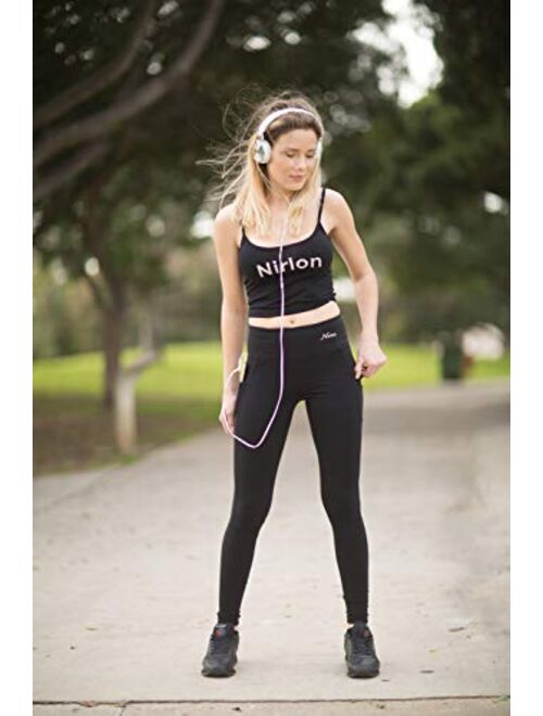 Nirlon High Waisted Compression Leggings, Workout Yoga Pants Plus Size