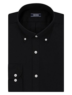 Men's Slim Fit Solid Button Down Collar Dress Shirt