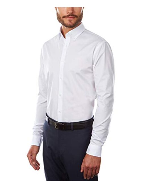 IZOD Men's Slim Fit Solid Button Down Collar Dress Shirt