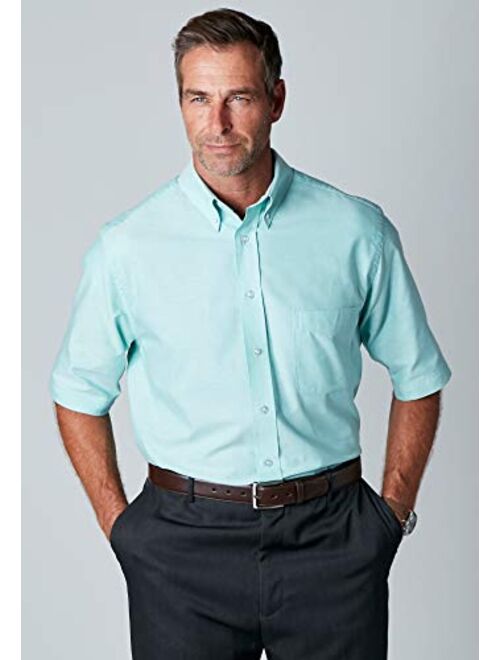 KingSize KS Signature Men's Big and Tall Wrinkle-Resistant Short-Sleeve Oxford Dress Shirt