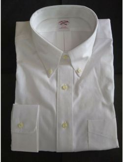 NWT Brooks Brothers Non Iron White Button Down Collar Shirt 16.5-31.5 MSRP $180
