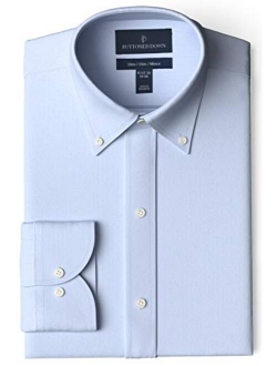 Buttoned Down Men's Slim Fit Button Collar Solid Dress Shirt