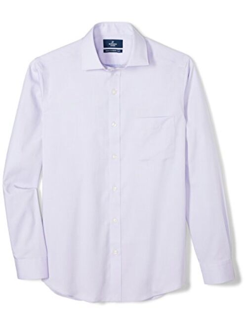 Buttoned Down Men's Tailored Fit Spread Collar Solid Non-Iron Dress Shirt