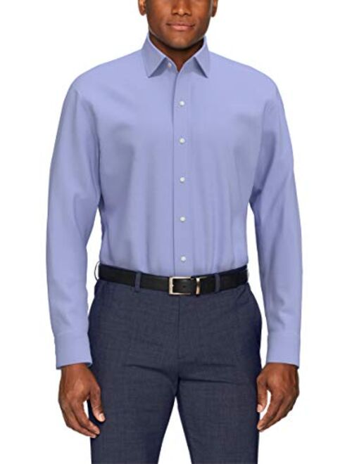 Amazon Brand - Buttoned Down Men's Slim Fit Spread Collar Pinpoint Dress Shirt