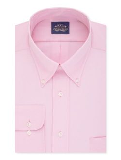 Eagle Men's Classic-Fit Stretch Collar Non-Iron Solid Long Sleeve Dress Shirt