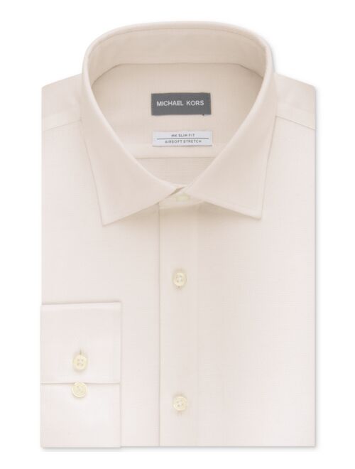 Michael Kors Men's Slim-Fit Non-Iron Airsoft Stretch Performance Solid Dress Shirt