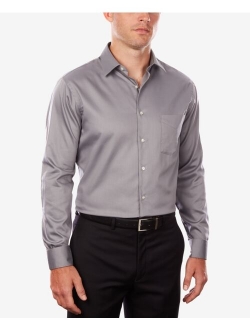 Men's Classic/Regular Fit Long Sleeve Stretch Wrinkle Free Sateen Dress Shirt