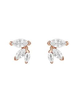 14K Gold Plated Sterling Silver Constellation Ear Climbers | 3 Stone Ear Crawler Earrings for Women