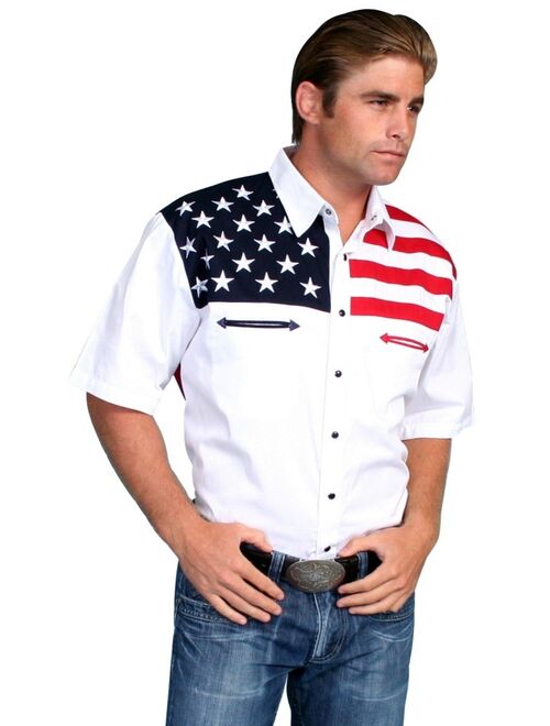 Scully P-756SS-WHT-XL Mens Western Shirt - White&#44; Extra Large