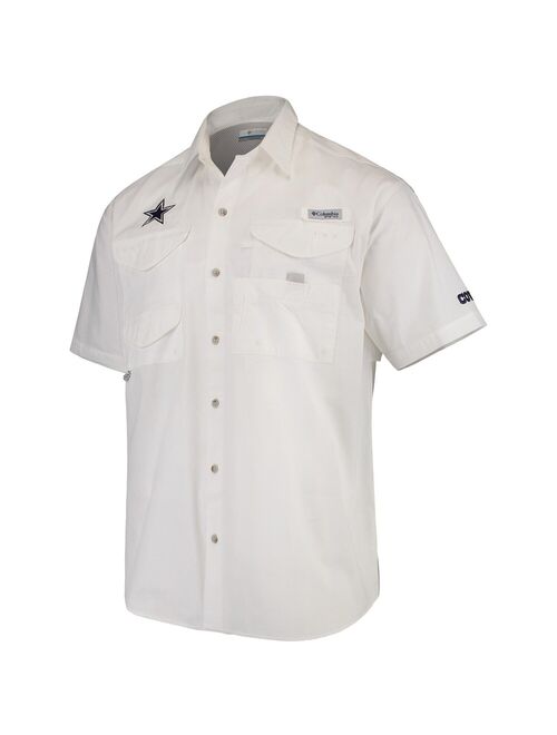 Men's Columbia White Dallas Cowboys Bonehead Camp Shirt