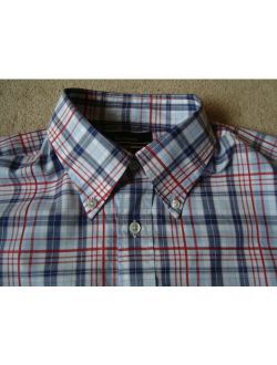 Faconnable Check Cotton Facoclub Button Down Shirt. NEW. 15.5 Inch / Medium.