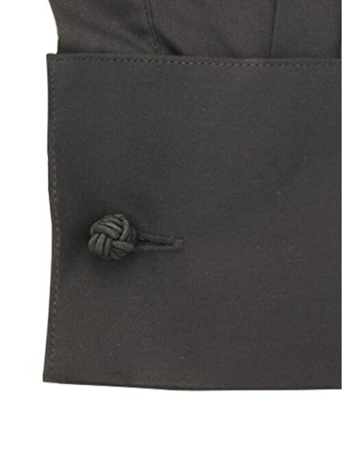 Marquis Men's Regular Fit Solid French Cuff With Dress Shirt (Cufflinks Included)