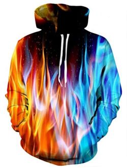 Yasswete Unisex 3D Graphic Printed Drawstring Hoodies Pullover Sweatshirts with Big Pockets