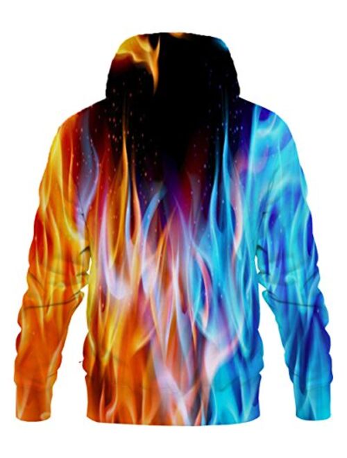 Yasswete Unisex 3D Graphic Printed Drawstring Hoodies Pullover Sweatshirts with Big Pockets