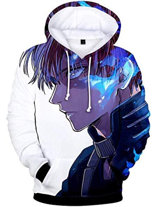 Rain Boku No Hero Academia Hoodie 3D Graphic Printed Hooded Pullover Sweatshirt
