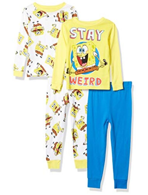 Spongebob Squarepants Pajamas Sleepwear 2pc Set Boys 4 6 8 10 12 Stay Weird New