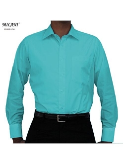 Milani Men's Dress Shirt with Convertible Cuffs