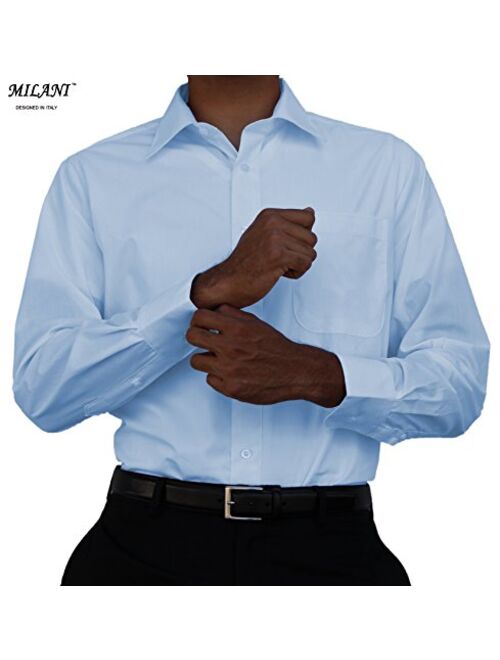 Milani Men's Dress Shirt with Convertible Cuffs