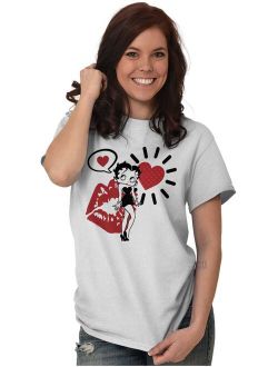 Vintage Ladies TShirts Tees T For Women Betty Boop Valentines Day Cartoon Classic