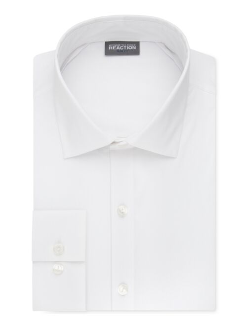 Kenneth Cole Reaction Slim-Fit Techni-Cole Flex Collar Solid Long Sleeve Dress Shirt