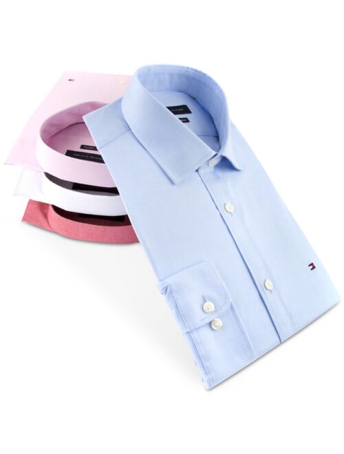 Tommy Hilfiger Men's Slim-Fit Stretch Solid Long Sleeve Dress Shirt