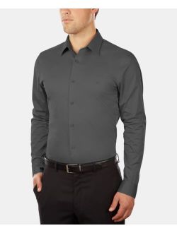 Men's Slim-Fit Stretch Flex Collar Long Sleeve Dress Shirt