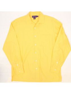 Ralph Lauren Purple Label Mens Dress Shirt L 17/36 Solid Canary Yellow Button