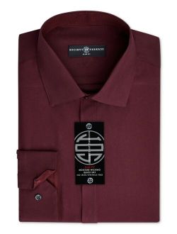 Society of Threads Men's Slim-Fit Non-Iron Performance Solid Dress Shirt