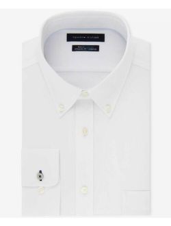 Men's Athletic-Fit White Long-Sleeve Dress Shirt