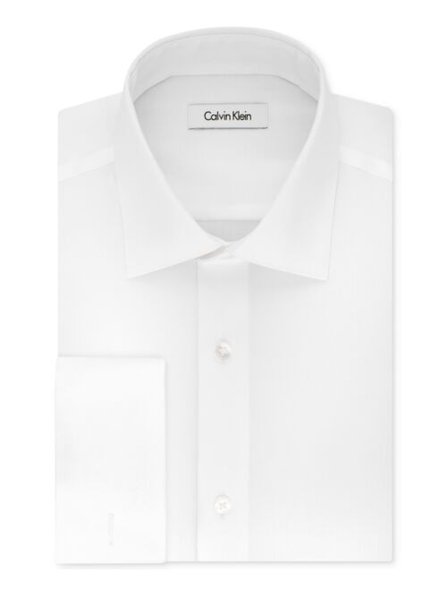 Calvin Klein STEEL Men's Classic-Fit Non-Iron Performance French Cuff Dress Shirt