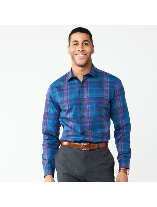 Men's Apt. 9 Premier Flex Slim-Fit Spread-Collar Long Sleeve Dress Shirt