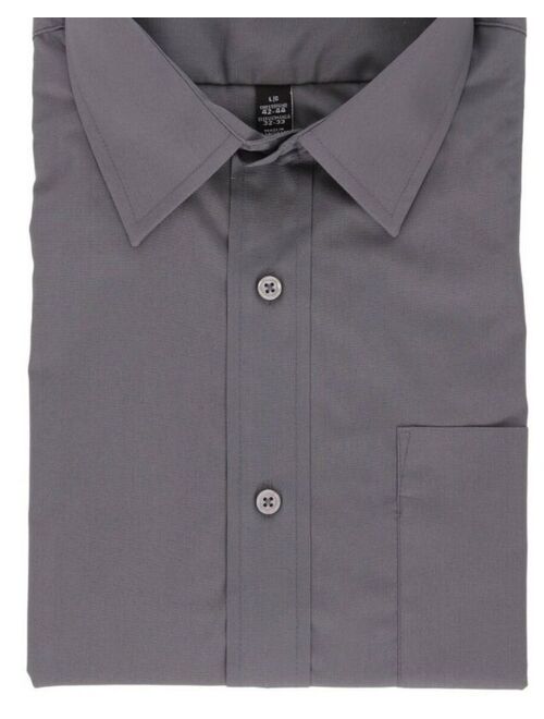 AB Regular Fit Gray Cotton Blend Long Sleeve Dress Shirt 3XL 19.5 34/35
