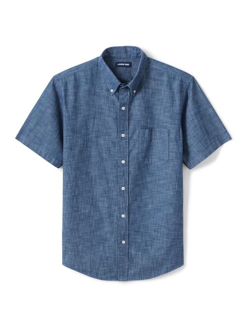 Big and Tall Lands' End Traditional Fit Chambray Shirt