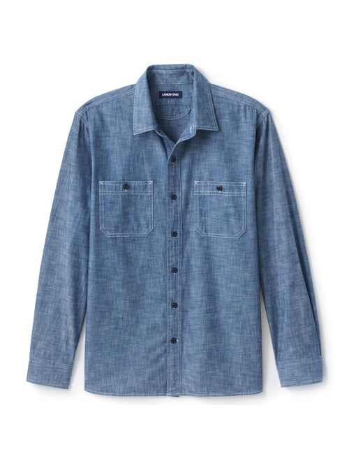 Men's Lands' End Traditional-Fit Chambray Work Shirt