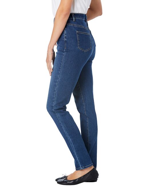 Woman Within Women's Plus Size Petite Perfect Straight Leg Jean Jean