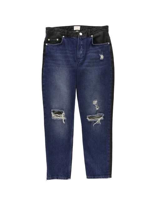 French Connection Womens Indi Mash Up Boyfriend Fit Jeans