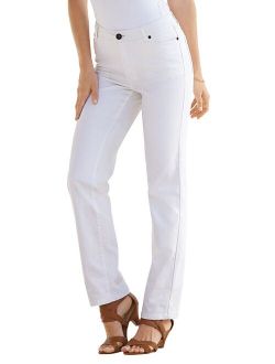 Roaman's Women's Plus Size Straight-Leg Jean With Invisible Stretch Jean