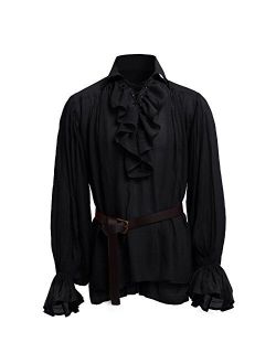 GRACEART Renaissance Men's OR Women's Pirate Shirt Medieval Costume Cotton