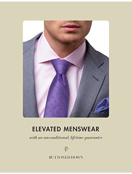 Amazon Brand - Buttoned Down Men's Classic Fit Button Collar Pattern Dress Shirt