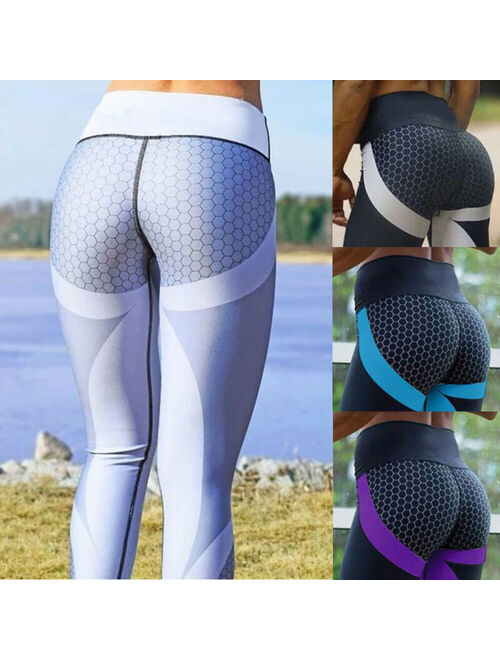 Fittoo Women High Waist Yoga Pants Push Up Leggings Workout Compression Ruched Trousers