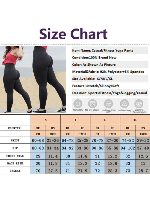 Fittoo Women Yoga Pants With Pockets  High Waist Compression Leggings Sports Trousers